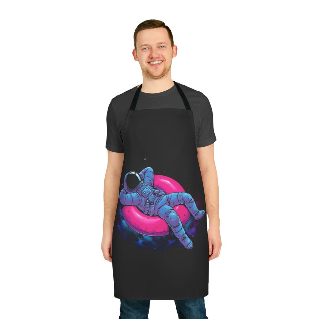 Floating dream apron featuring an astronaut in a starry, cosmic setting