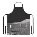 Stylish space-themed football apron with astronaut and moon design