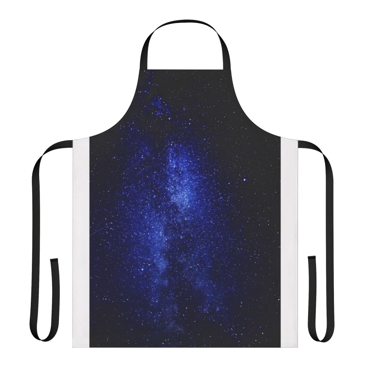 A high-quality apron featuring a stunning galaxy and starry night design.