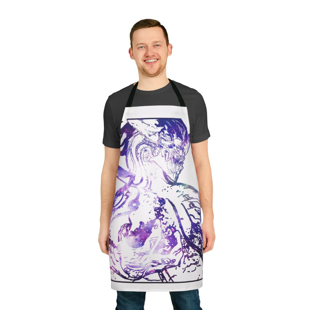 Vibrant galaxy-themed apron inspired by the League of Legends champion Aurelion Sol