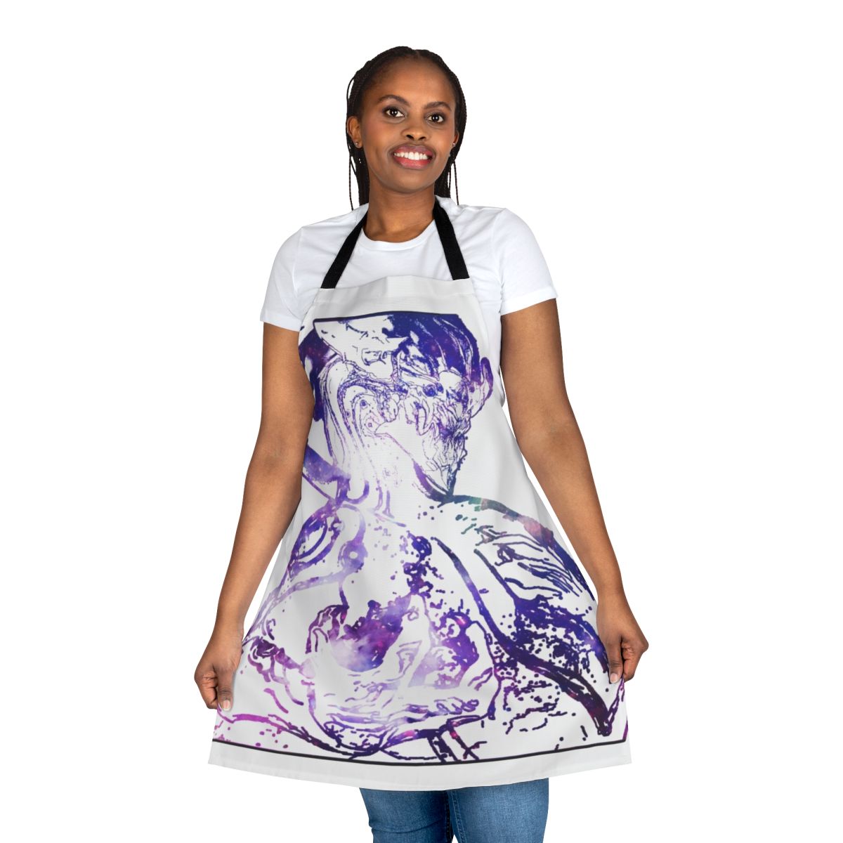 Vibrant galaxy-themed apron inspired by the League of Legends champion Aurelion Sol