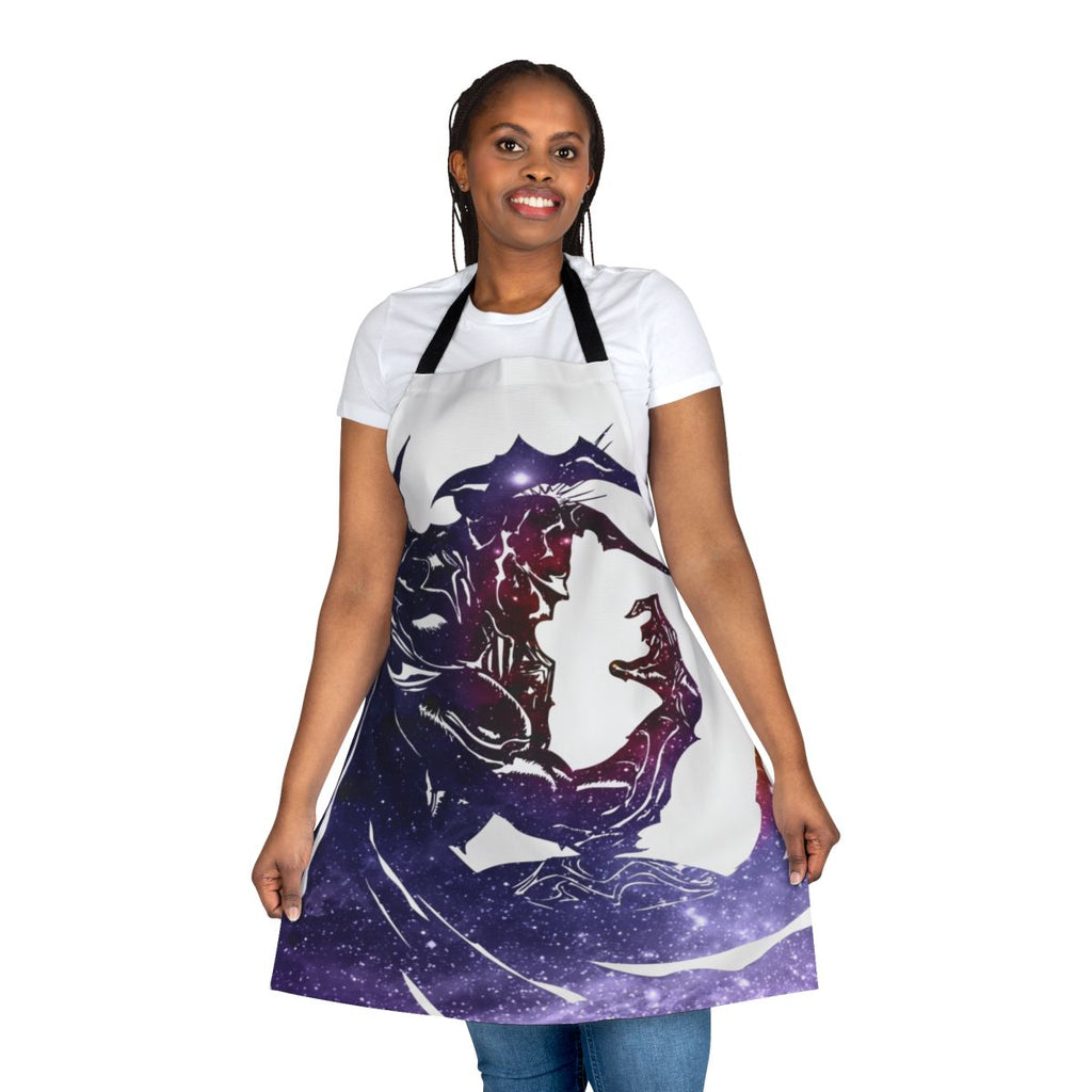 Cosmic galaxy-themed apron with Final Fantasy-inspired design