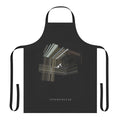 Interstellar apron featuring a galaxy design with stars and cosmic elements