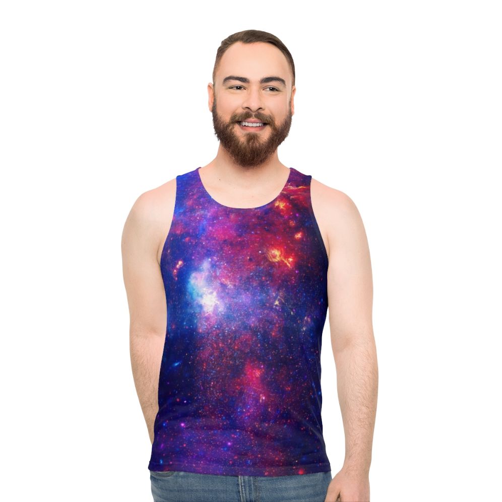 Cosmic galaxy nebula unisex tank top