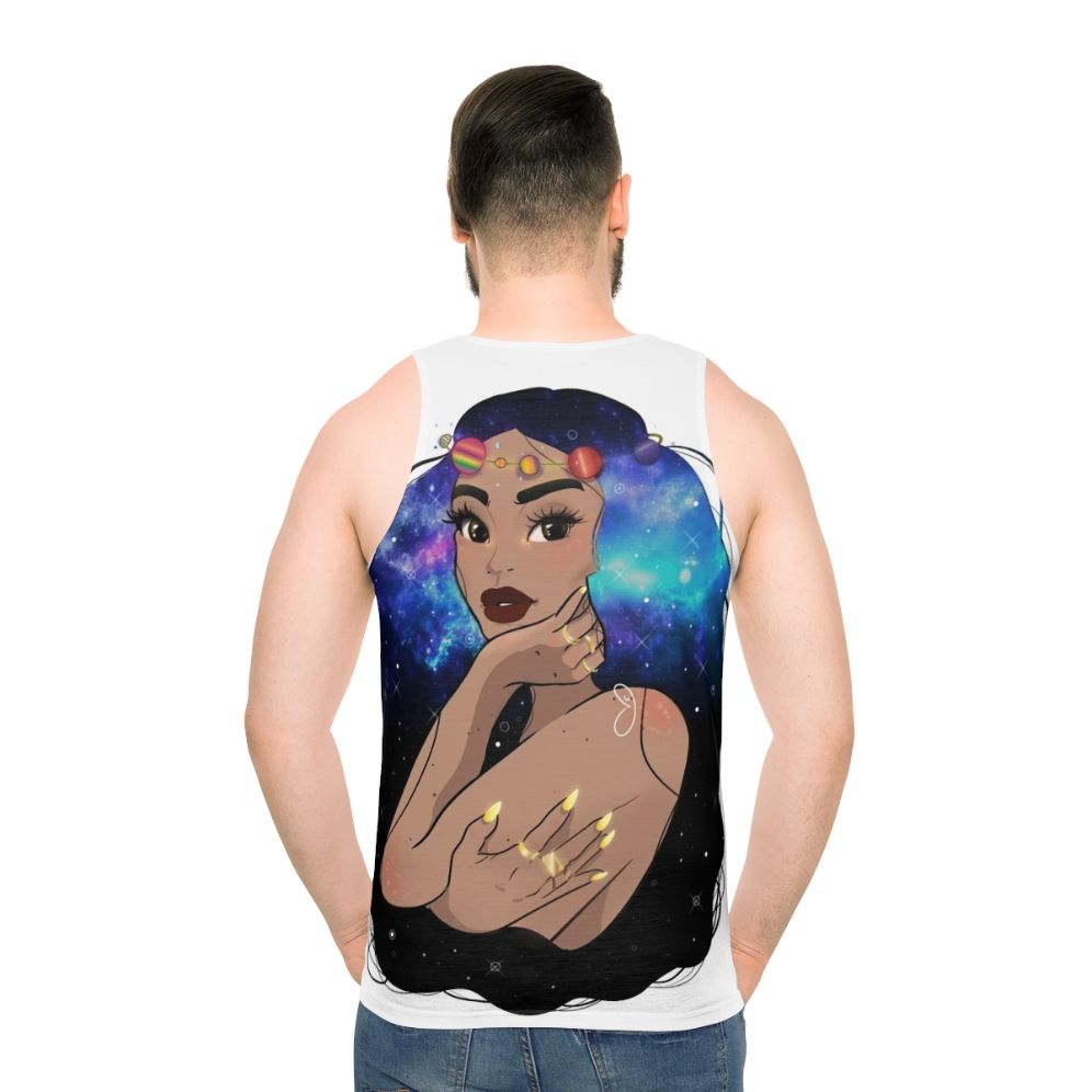 Cosmic galaxy unisex tank top with Orion's sky design
