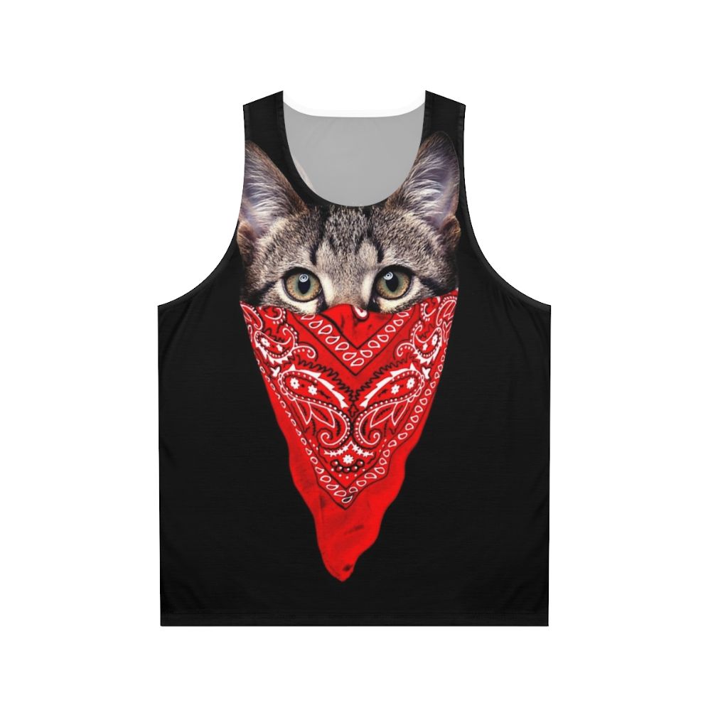 Cosmic Gangster Cat Unisex Tank Top