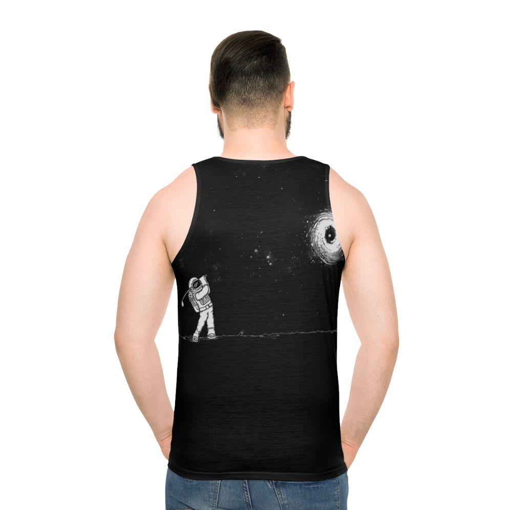 Black hole in one unisex tank top
