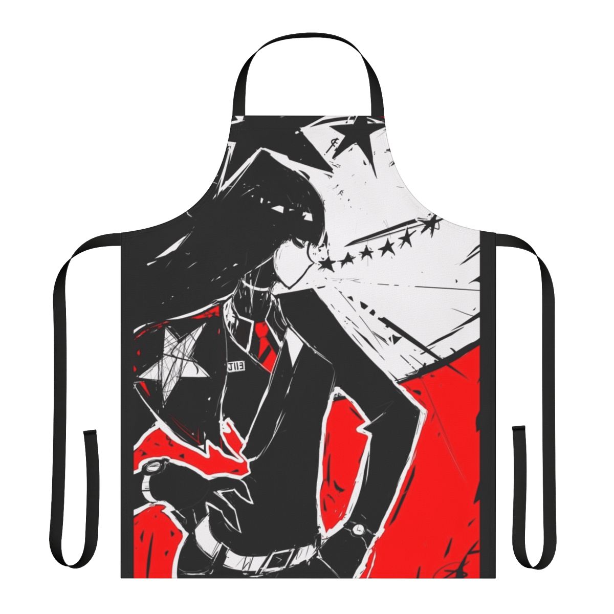 Cosmic horror-themed apron with a stars and night sky design