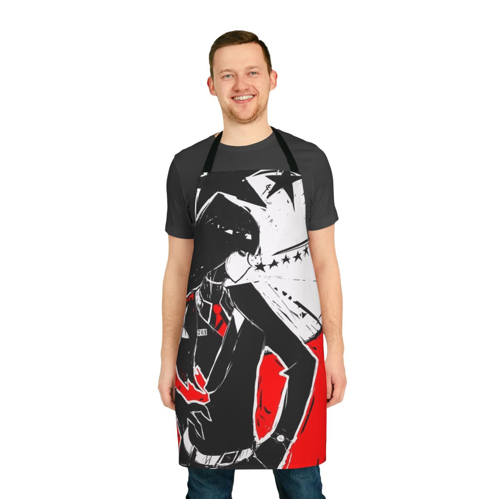 Cosmic horror-themed apron with a stars and night sky design
