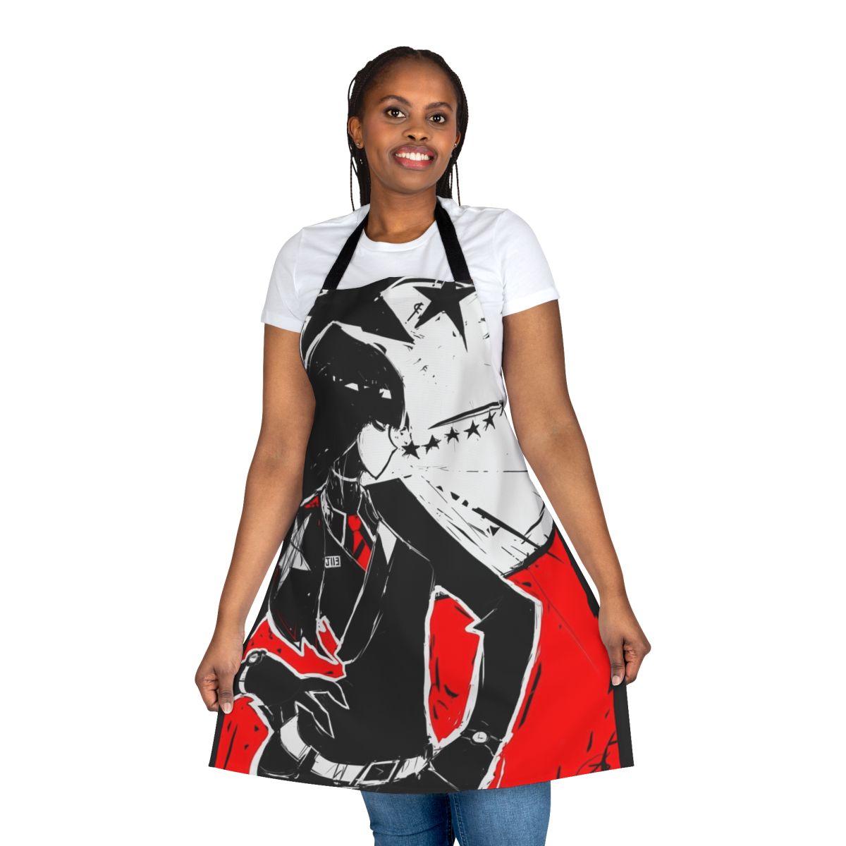 Cosmic horror-themed apron with a stars and night sky design