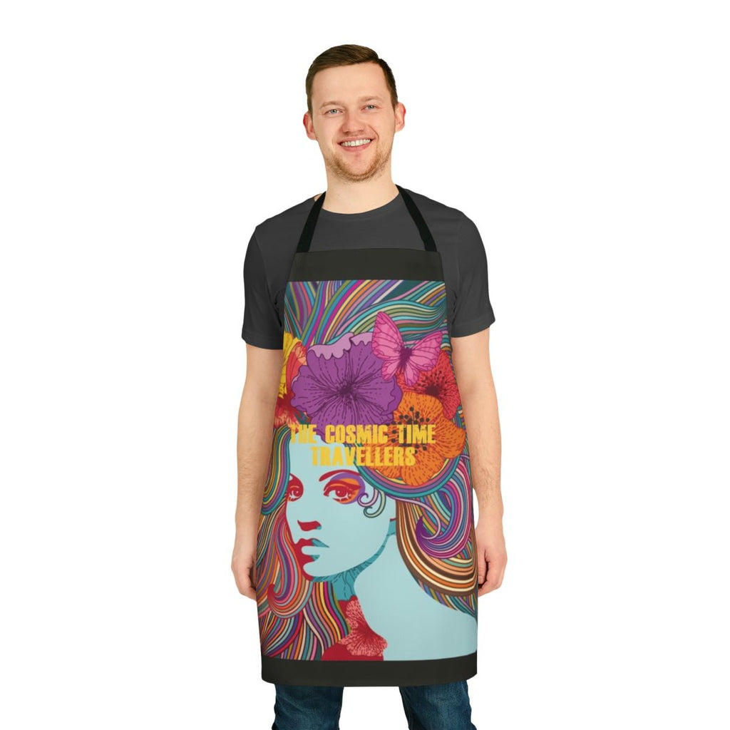 Cosmic-inspired space themed apron with a galaxy design
