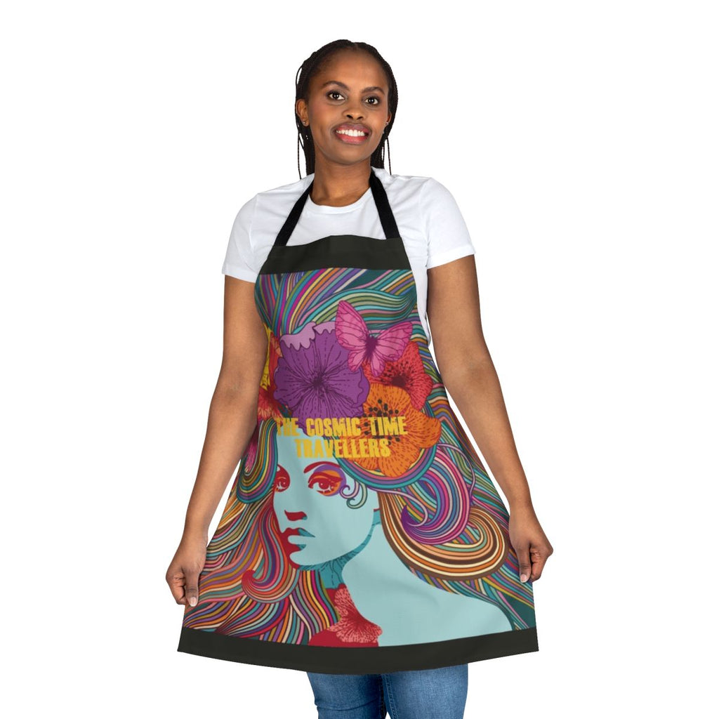 Cosmic-inspired space themed apron with a galaxy design