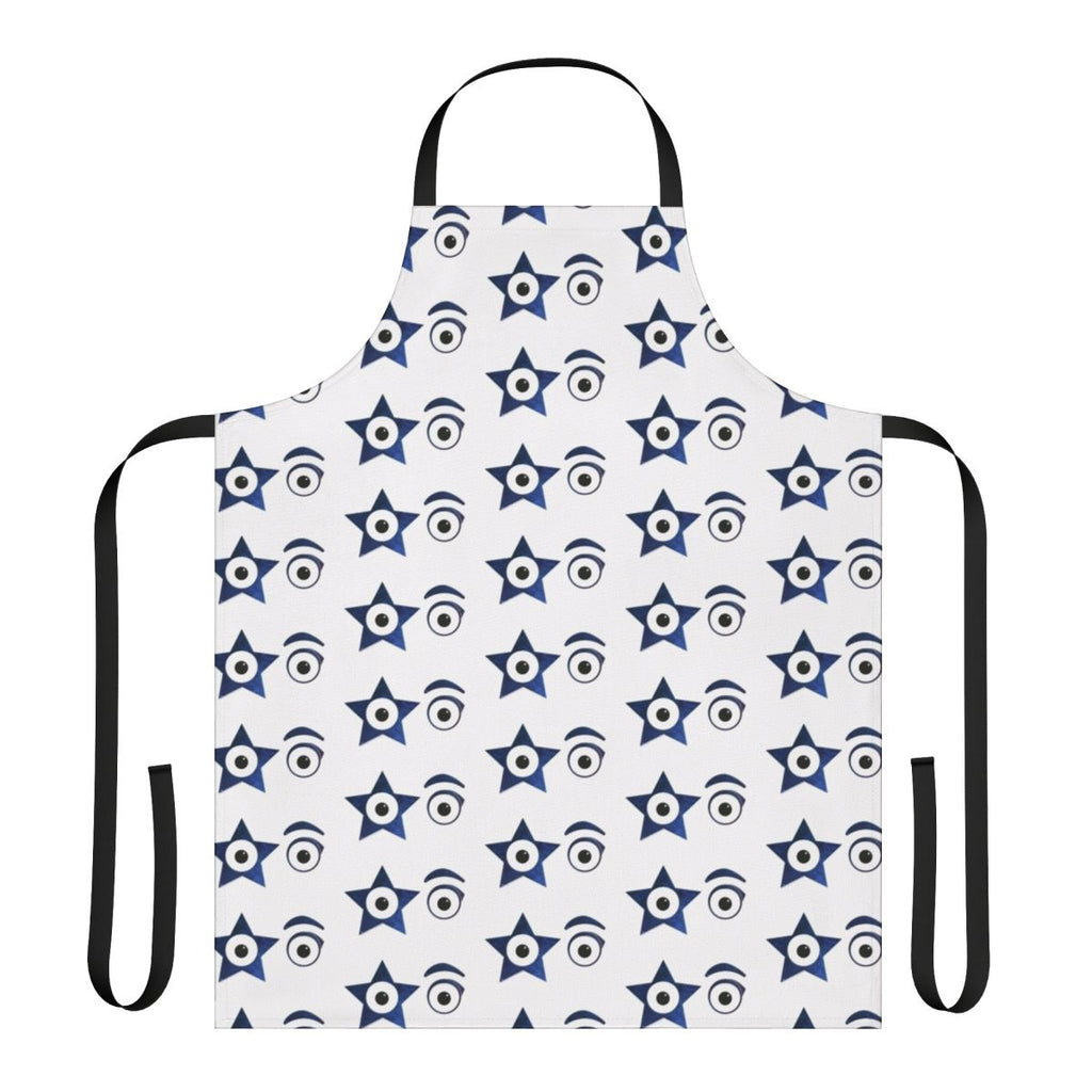 Apron featuring a galaxy-inspired design with the iconic KISS band logo and The Starchild character.