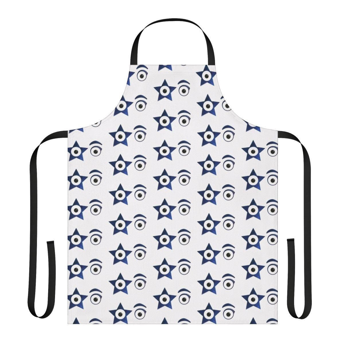 Apron featuring a galaxy-inspired design with the iconic KISS band logo and The Starchild character.