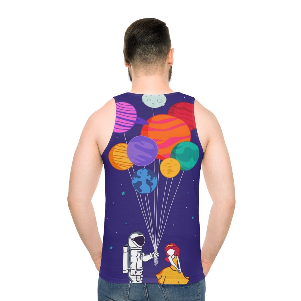 Unisex galaxy print tank top