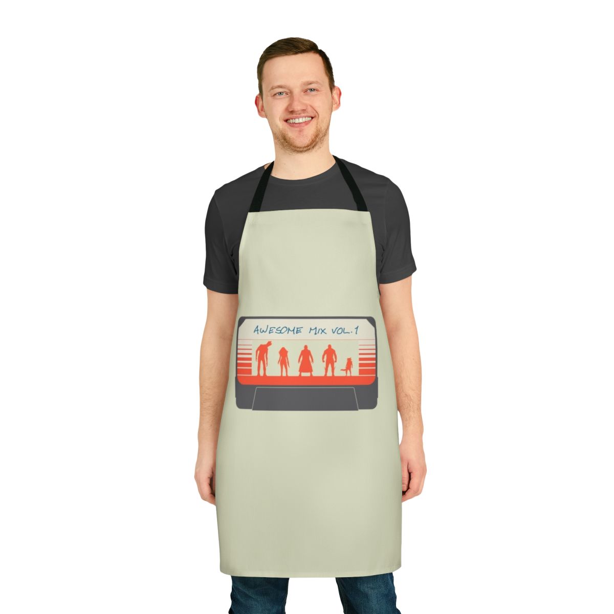 Cosmic Mix Apron featuring the iconic Awesome Mix playlist from Guardians of the Galaxy