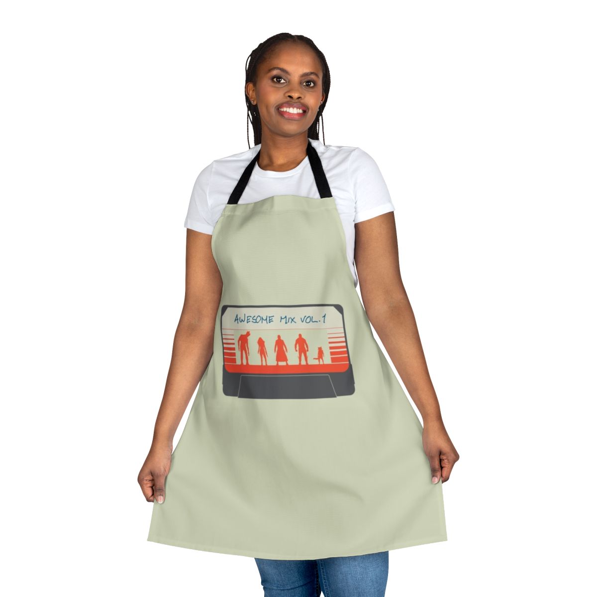 Cosmic Mix Apron featuring the iconic Awesome Mix playlist from Guardians of the Galaxy
