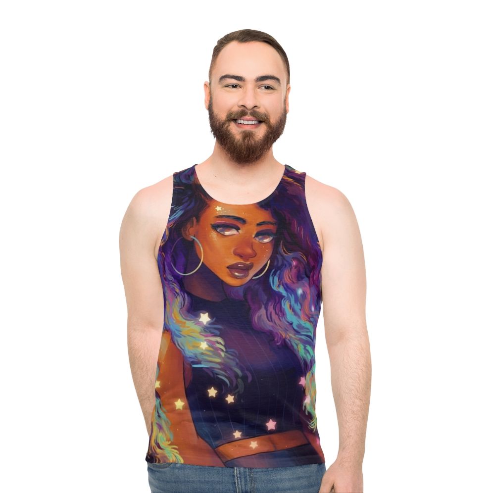 Nebula unisex tank top with cosmic galaxy design