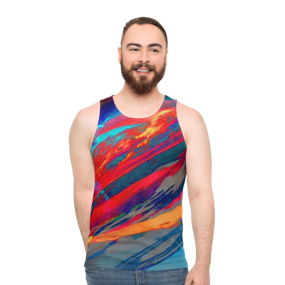 Cosmic nebula unisex tank top