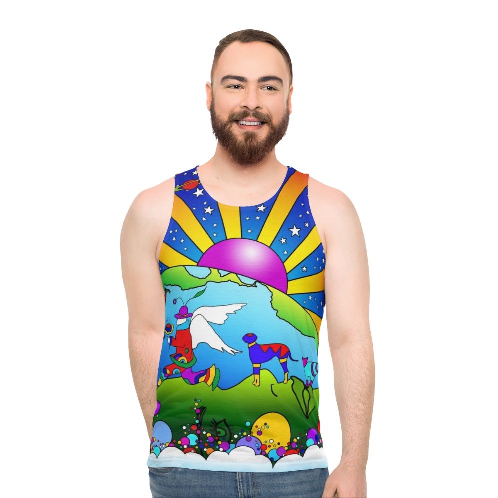 Cosmic Pet World Unisex Psychedelic Art Tank Top