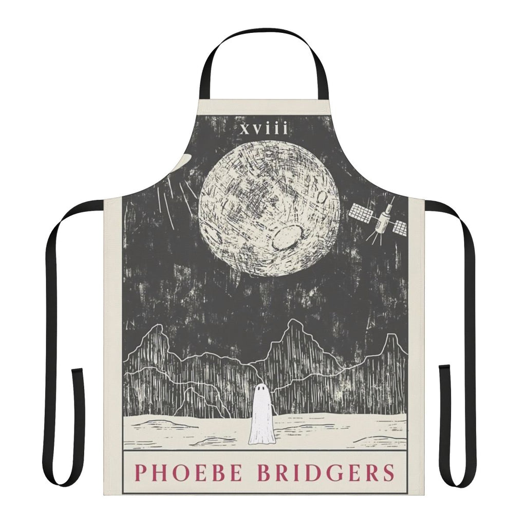 Planets-themed apron featuring artwork inspired by indie artist Phoebe Bridgers