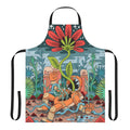 Apron featuring abstract cosmic plants and astronaut imagery