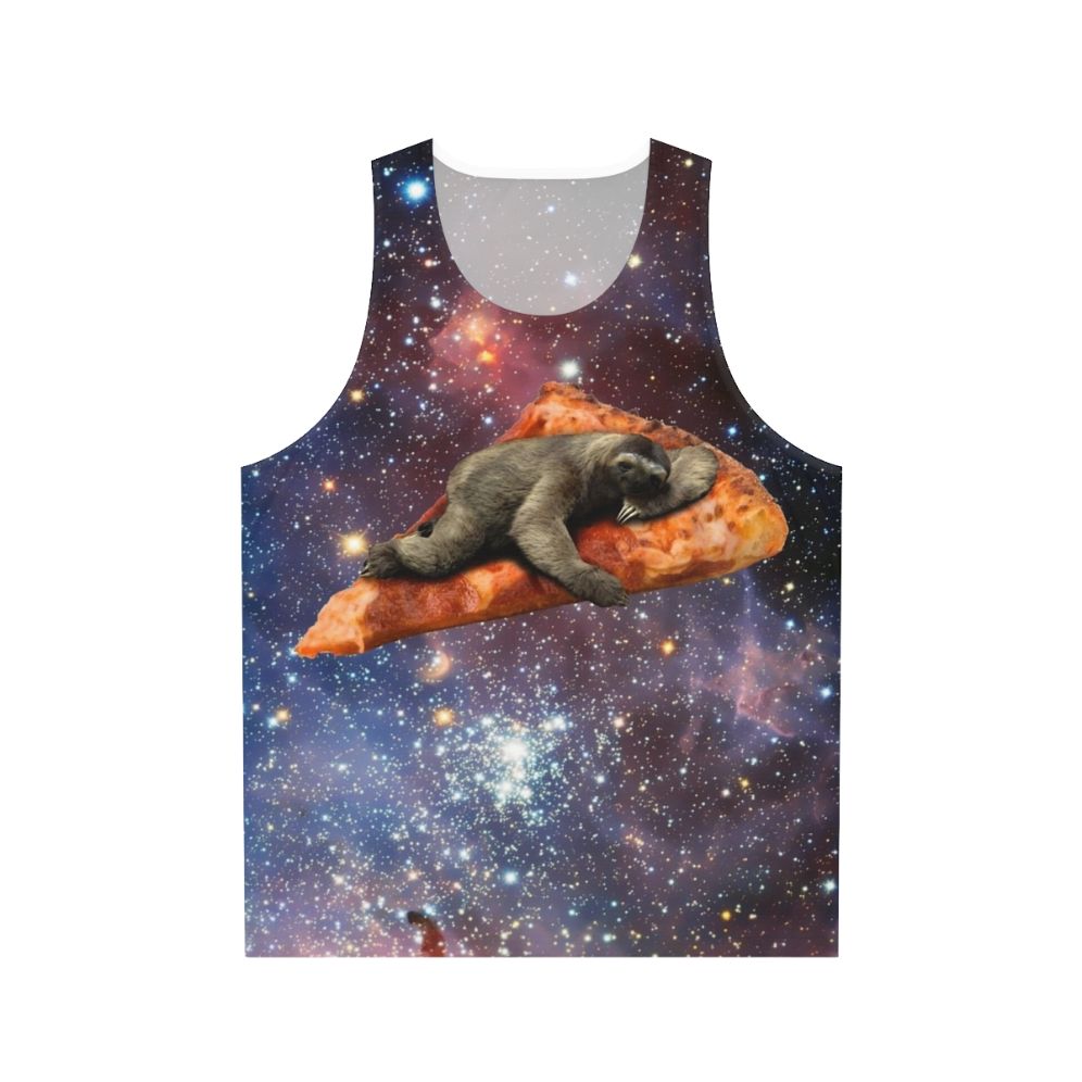 Cosmic Sloth Pizza Unisex Tank Top