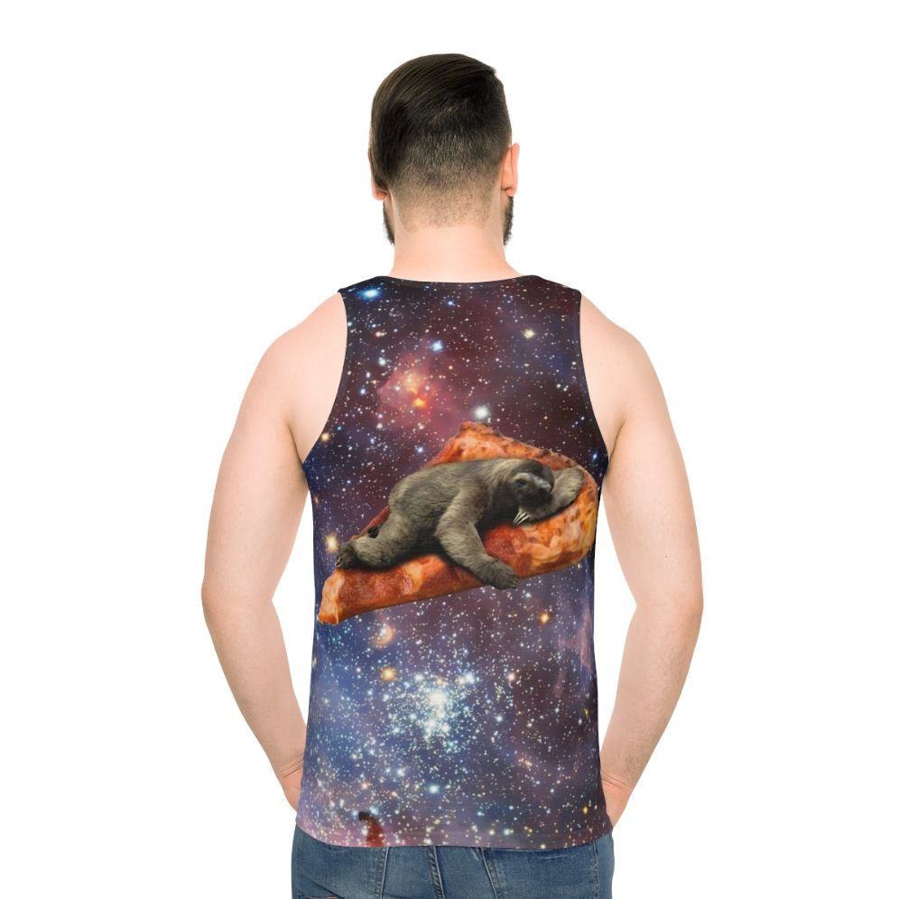 Cosmic Sloth Pizza Unisex Tank Top