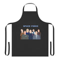 Cosmic Space Force inspired apron featuring a moon and galaxy design