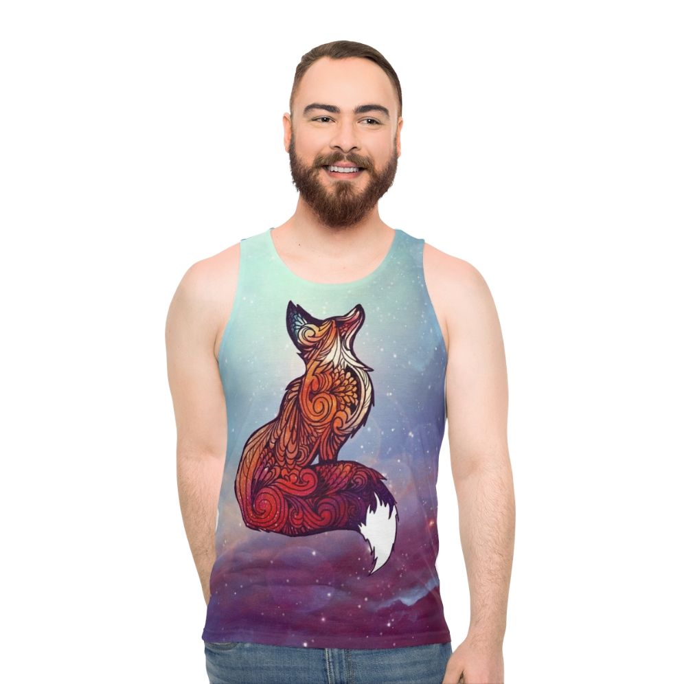 Cosmic Space Fox Unisex Tank Top