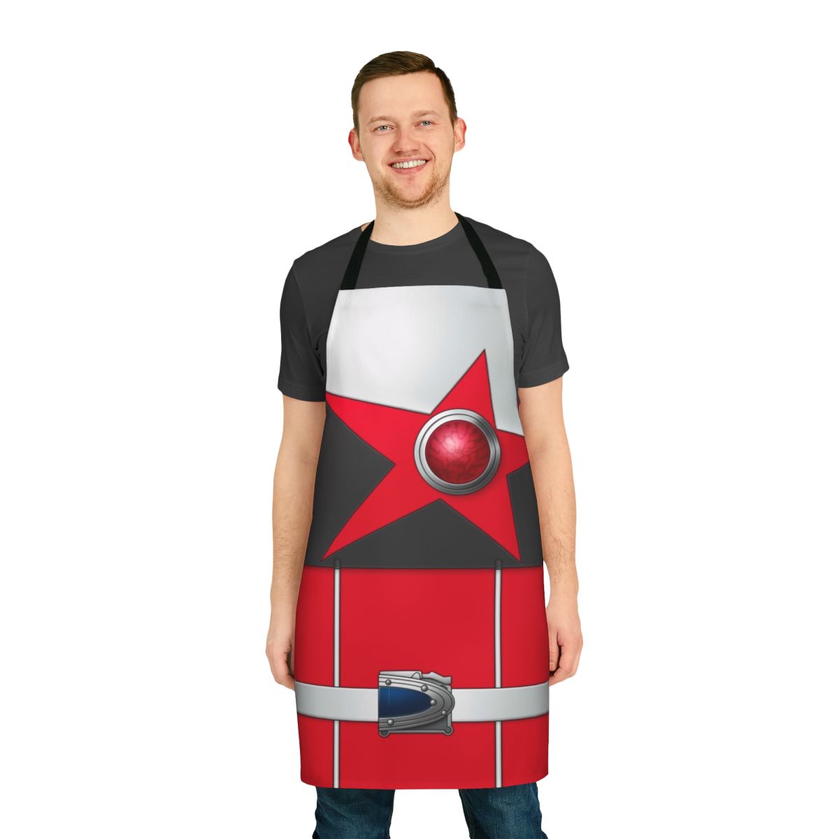 Cosmic space hero-themed apron with stars and galaxy design