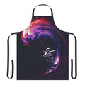 Colorful space themed apron with galaxy, stars, and cosmic design