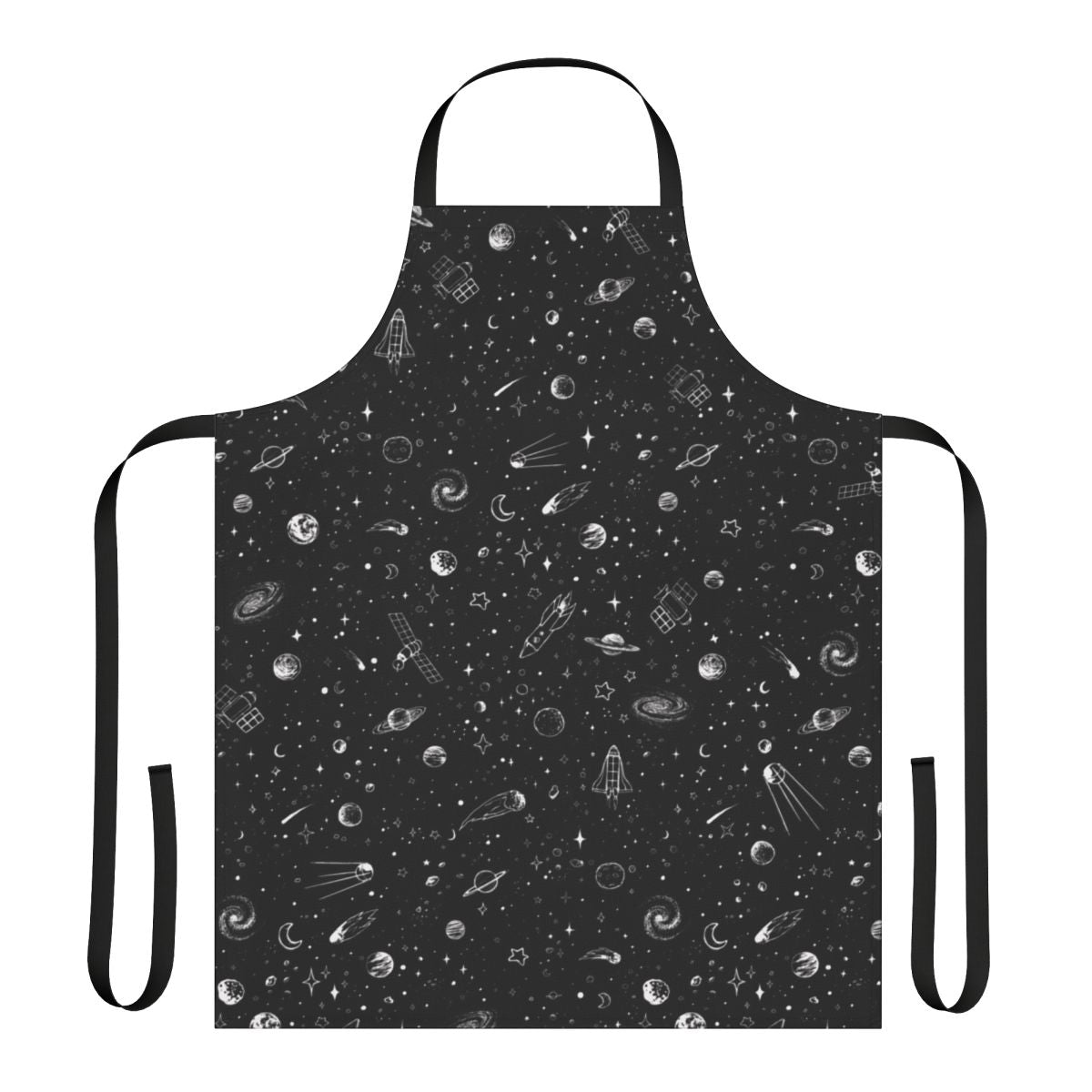Vibrant galaxy and planet design apron for space and science enthusiasts