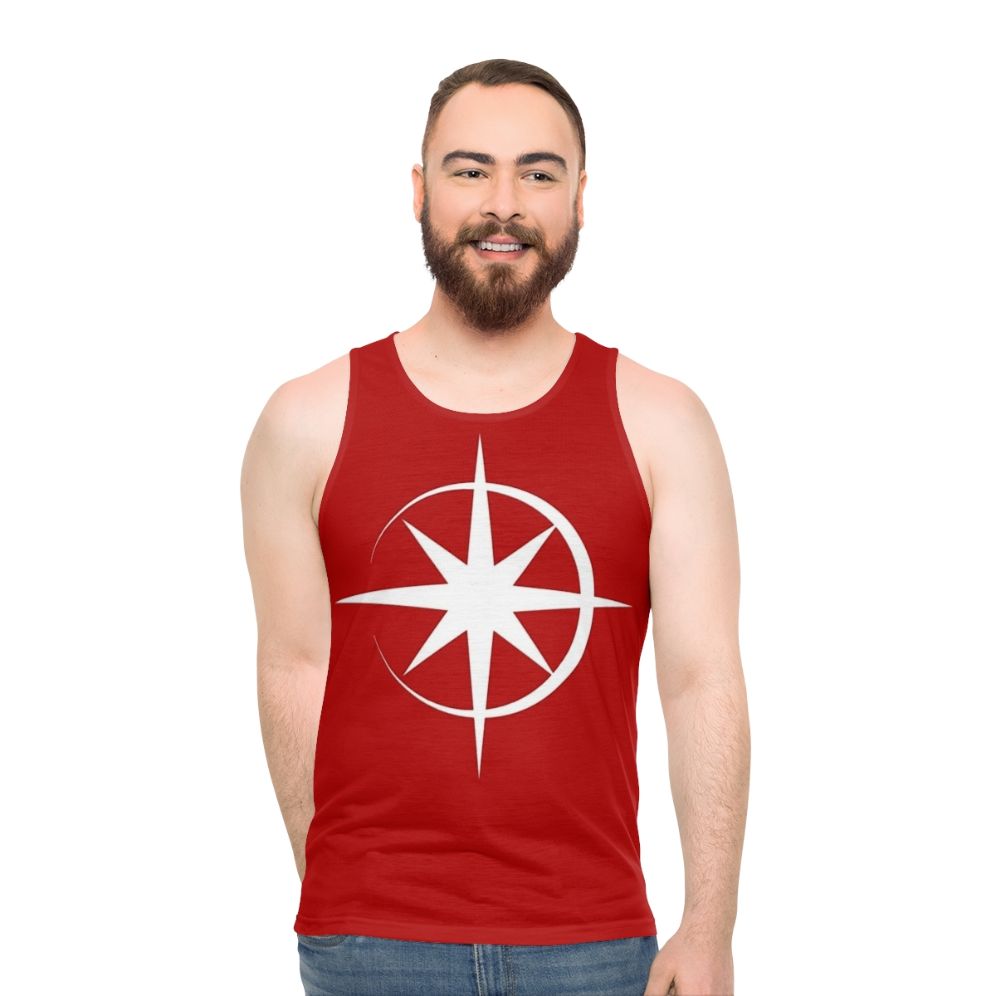 Cosmic star sci-fi superhero symbol tank top