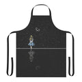 Cosmic Starry Night Apron featuring Alice in Wonderland and Cheshire Cat motifs