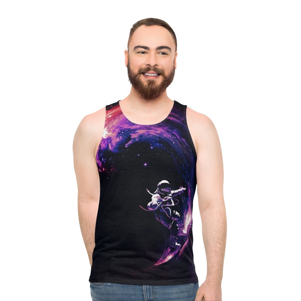 Cosmic Surf: Space Surfing II Unisex Tank Top