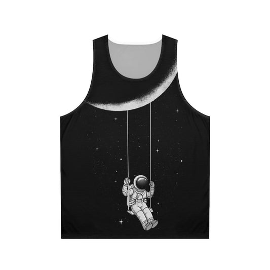 Unisex sci-fi abstract moon swing tank top