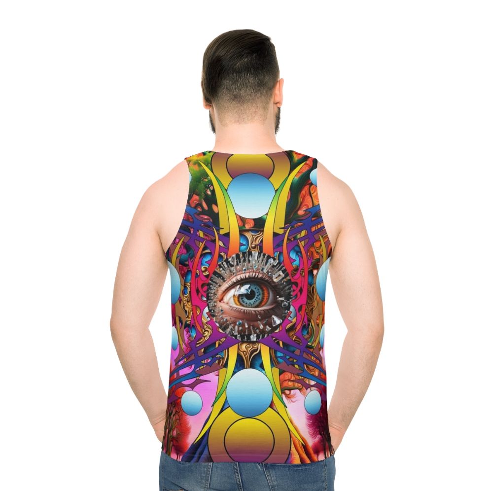 Cosmic Tree Unisex Tank Top with Abstract Nature-Inspired Design