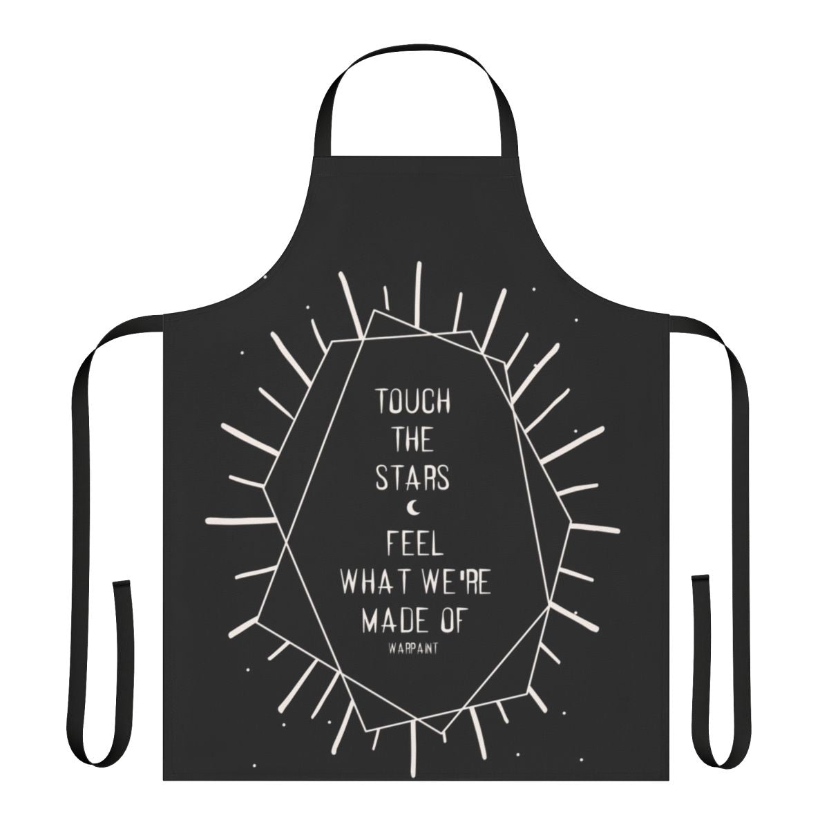 Apron featuring cosmic typography and space-themed designs