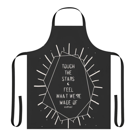 Apron featuring cosmic typography and space-themed designs
