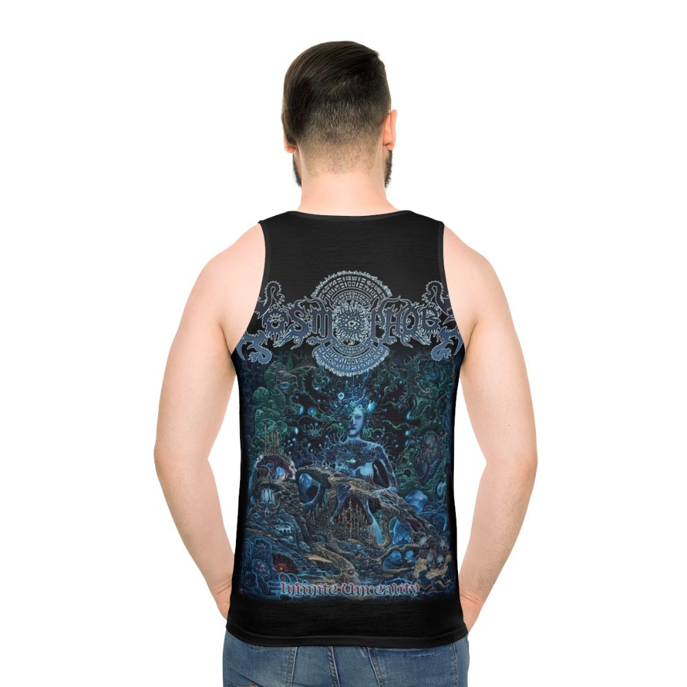 Unisex tank top with cosmic and technical death metal design