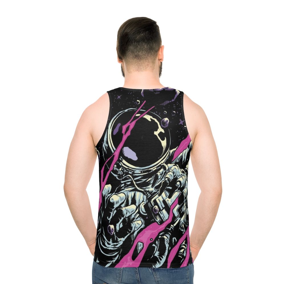 Unisex tank top with galaxy and space-themed design