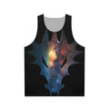Cosmic Watercolor Legendary Animals Dragon Unisex Tank Top