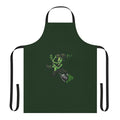 A stylish sci-fi apron featuring a techno witch alien design