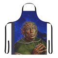 A vibrant, space-themed apron featuring a yogurt design, inspired by the iconic film Spaceballs.