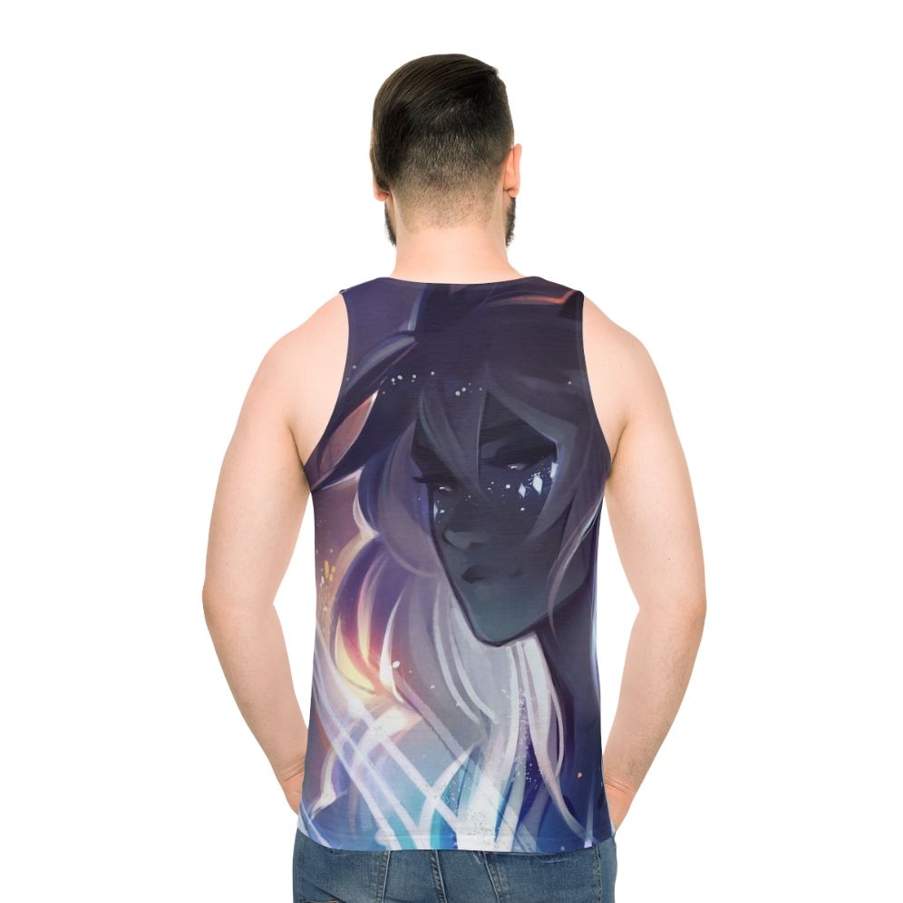 Unisex tank top with cosmic and galaxy graphic design