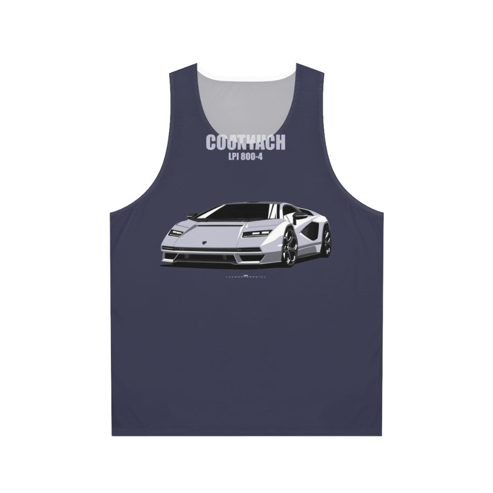 Countach LPI 800-4 Retro Supercar Unisex Tank Top