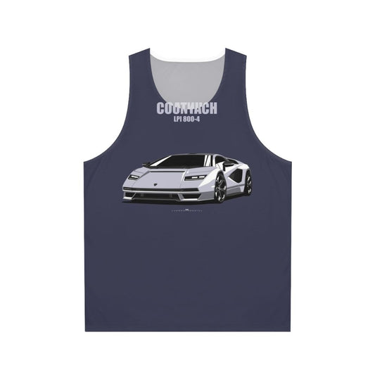 Countach LPI 800-4 Retro Supercar Unisex Tank Top