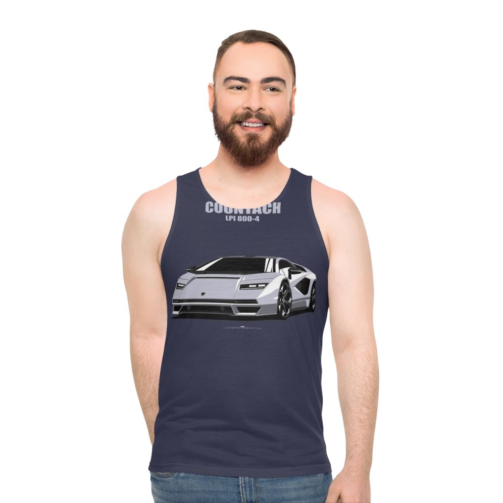 Countach LPI 800-4 Retro Supercar Unisex Tank Top
