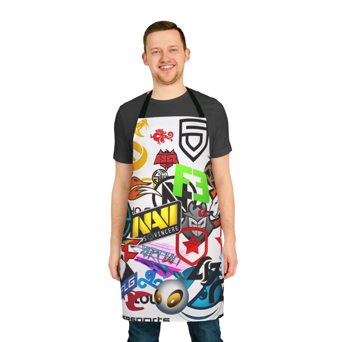 Counter Strike inspired gaming apron with game-themed design